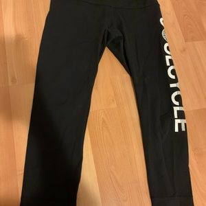 Black Lululemon X SoulCycle leggings